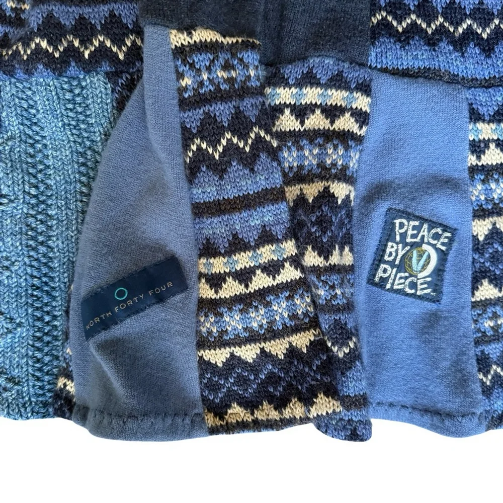 Handmade Upcycled Denim Patchwork Maxi Dress Size XL Artisan Eco-Friendly - Picture 11 of 16